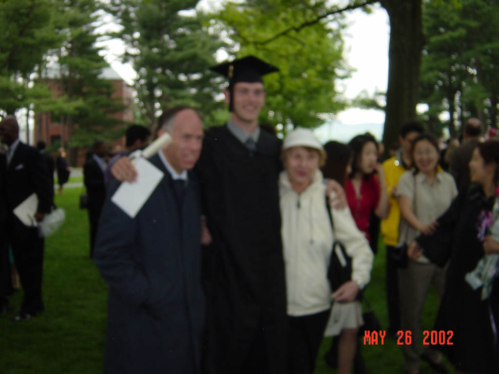 Graduation - Me and Mike and Grandma (blurry)