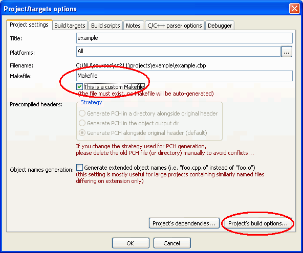 Code::Blocks custom makefile