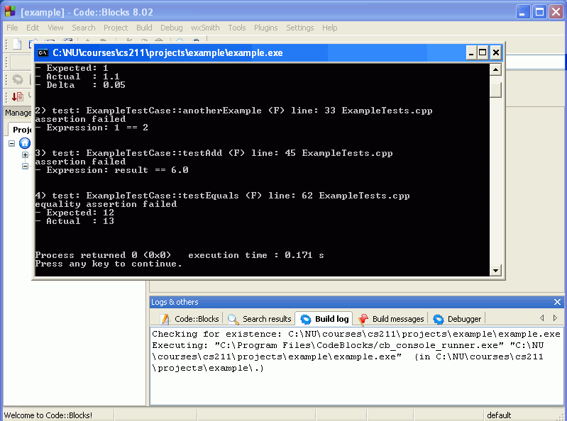 Code::Blocks make commands