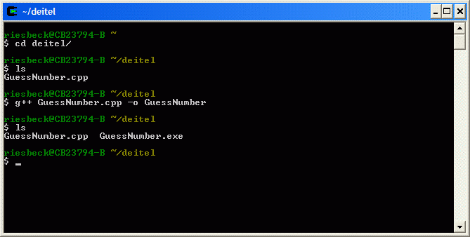 Cygwin shell window